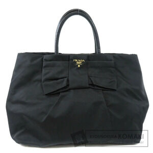 Prada Fiocco bow satchel black leather prominent bow